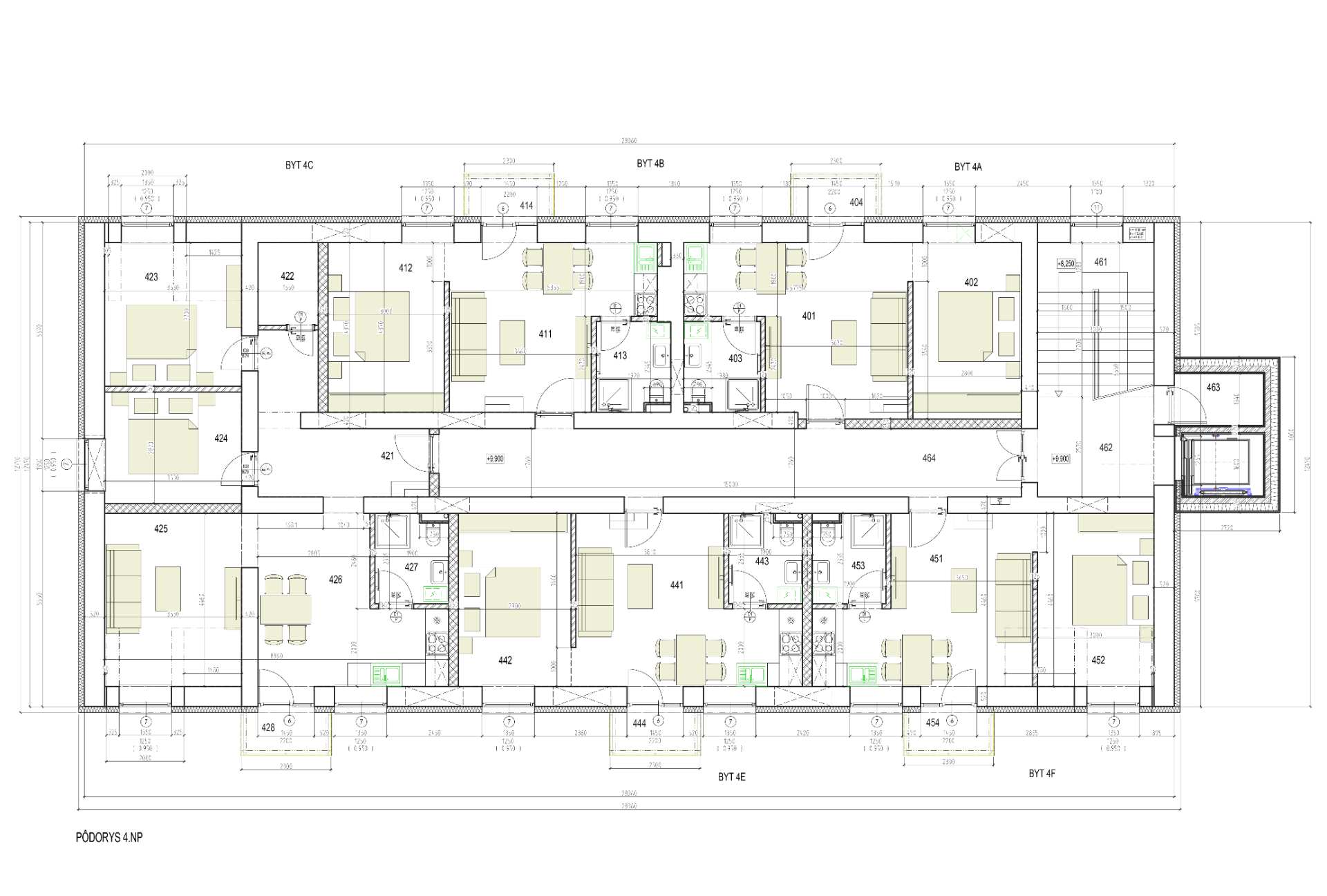 4. nadzemné podlažie