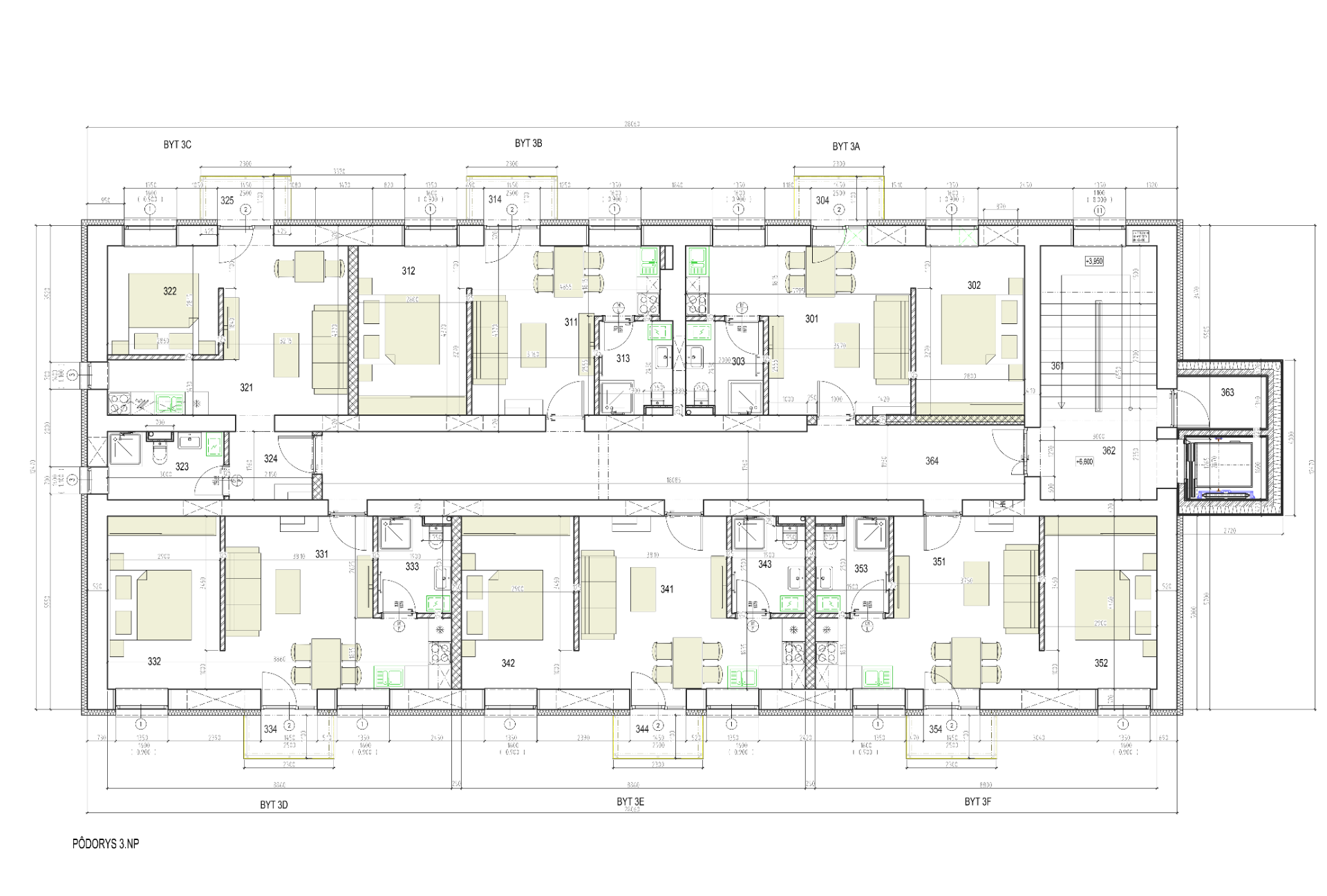 3. nadzemné podlažie